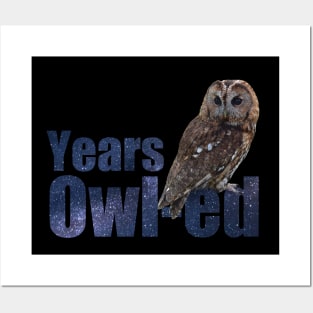 Years owl-ed (years old) owl themed birthday gift Posters and Art